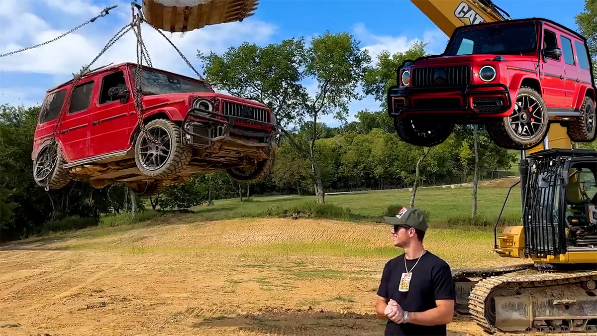 Ünlü YouTuber bunu da yaptı... Mercedes AMG G-63 G-Wagon dayanıklılık testinden sağ çıkamadı