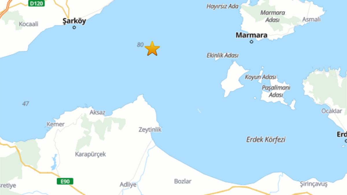 Marmara Denizi'nde deprem| Son depremler