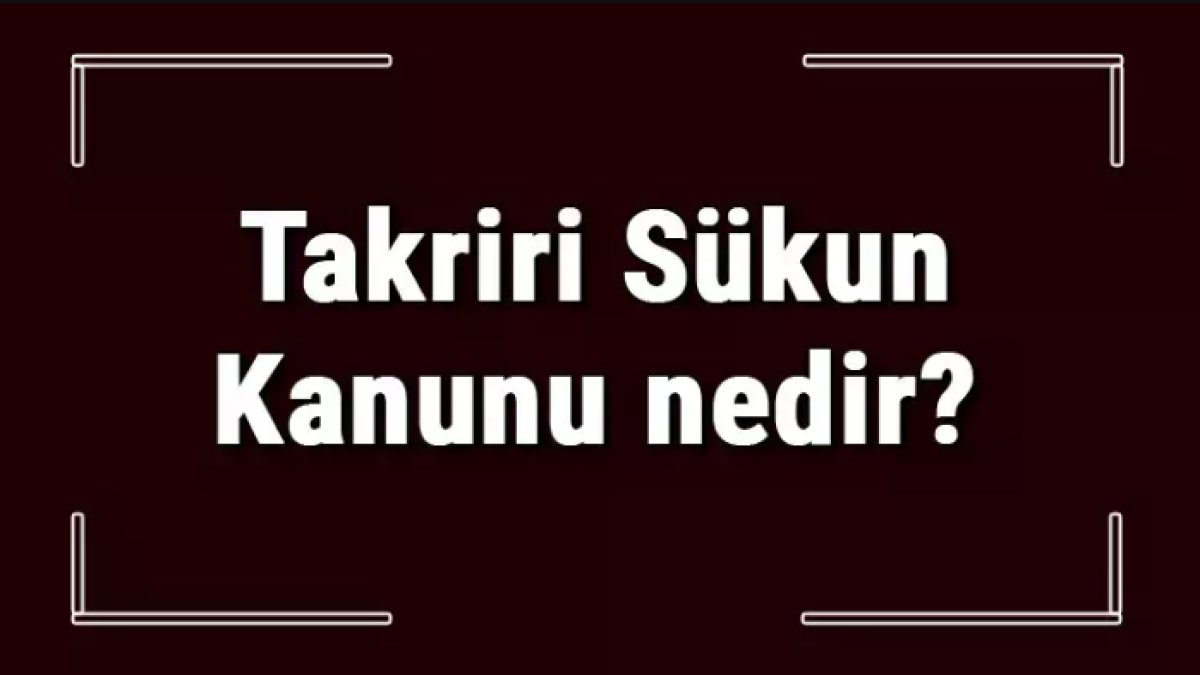 Takriri Sükun: Türkiye Tarihinde Bir Dönemin Öyküsü