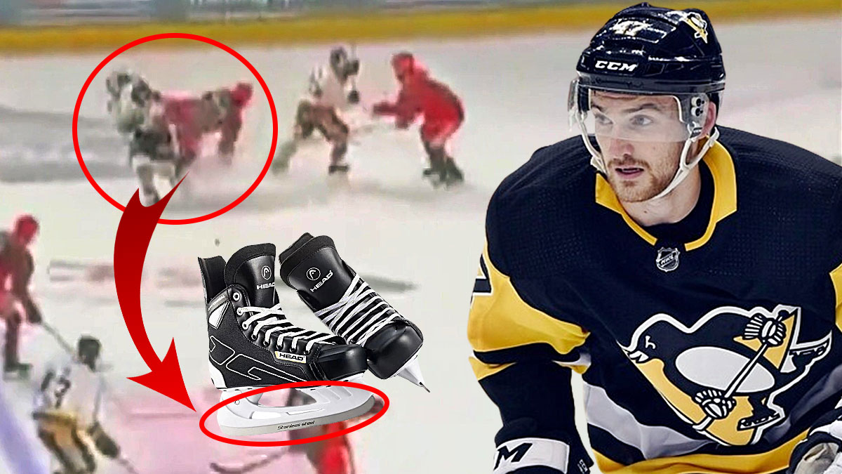 Buz hokeyi maçında feci ölüm: Boğazına paten darbesi gelen oyuncu öldü! Korkunç anlar canlı yayında ekrana yansıdı