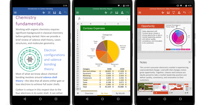Android için Microsoft Office uygulamaları yayınlandı