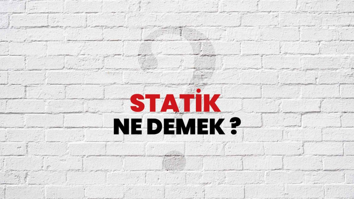 Statik Ne Demek Temel Bilgiler ve Örnekler