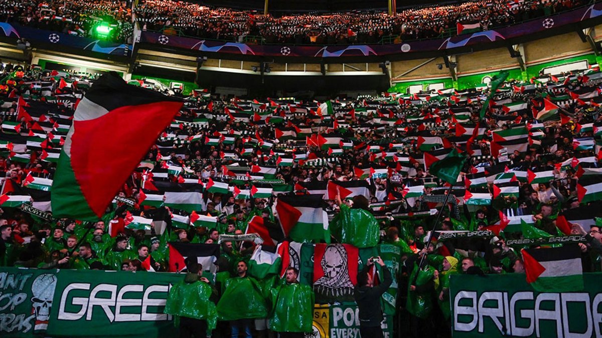 Celtic taraftarı Filistin'e desteğini sürdürüyor