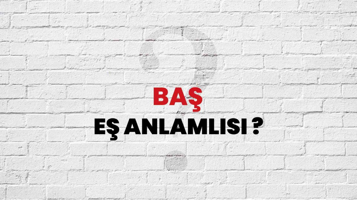Baş eş anlamlısı