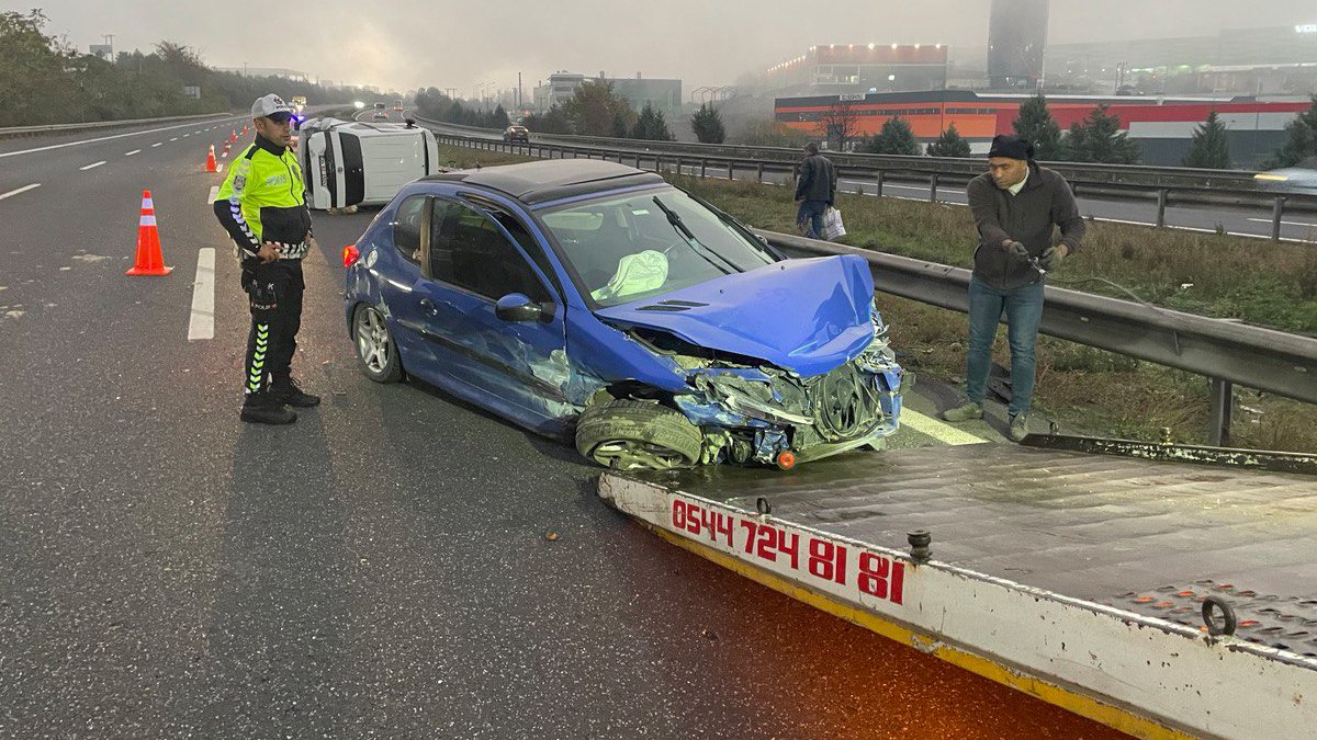 Önce bariyere sonra başka araca çarptı