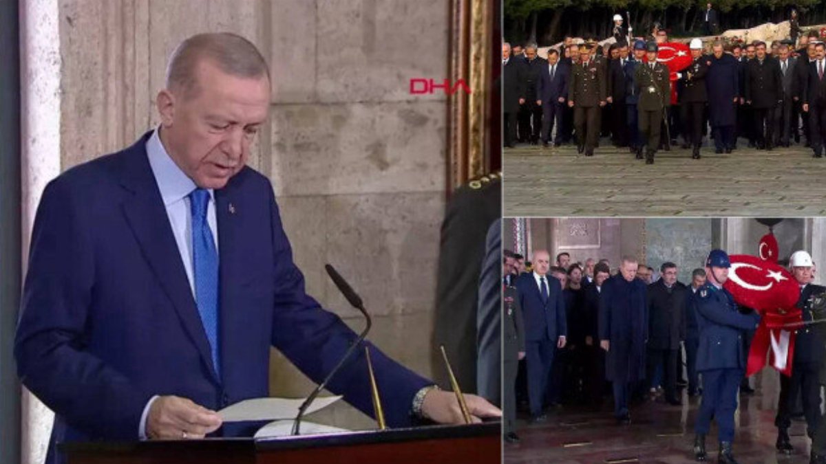 Gazi için Anıtkabir'de resmi tören