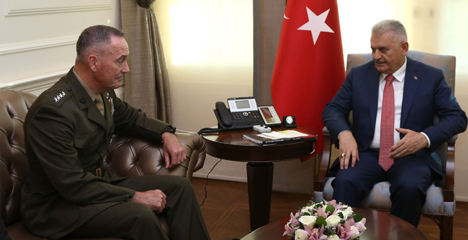Başbakan Binali Yıldırım, ABD  Genelkurmay Başkanı Dunford'ı kabul etti