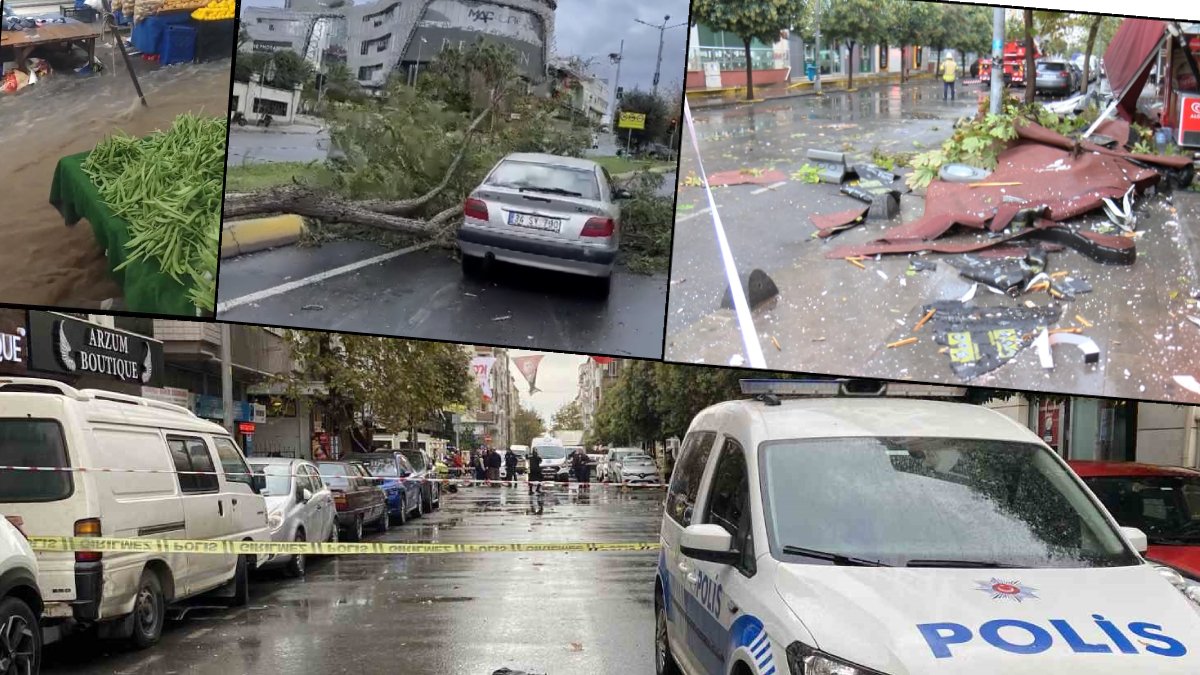 Yetkililer uyarılarını yapmıştı: Çatılar uçtu, yollar göle döndü... İstanbul'u sel aldı