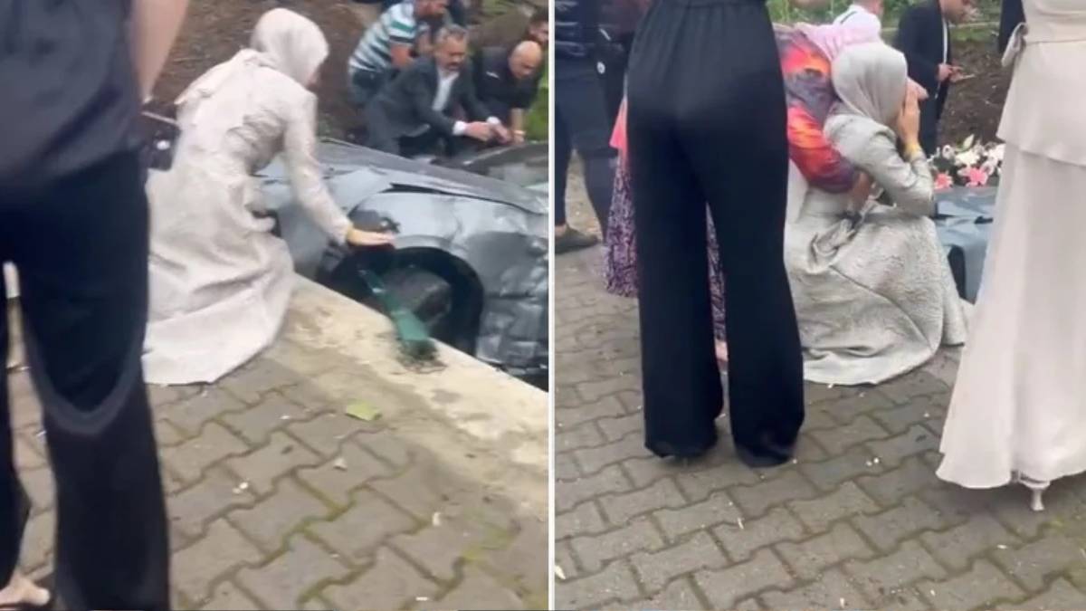 En mutlu günü kabusu oluyordu! Gelin gördüğü manzara karşısında oturup hüngür hüngür ağladı