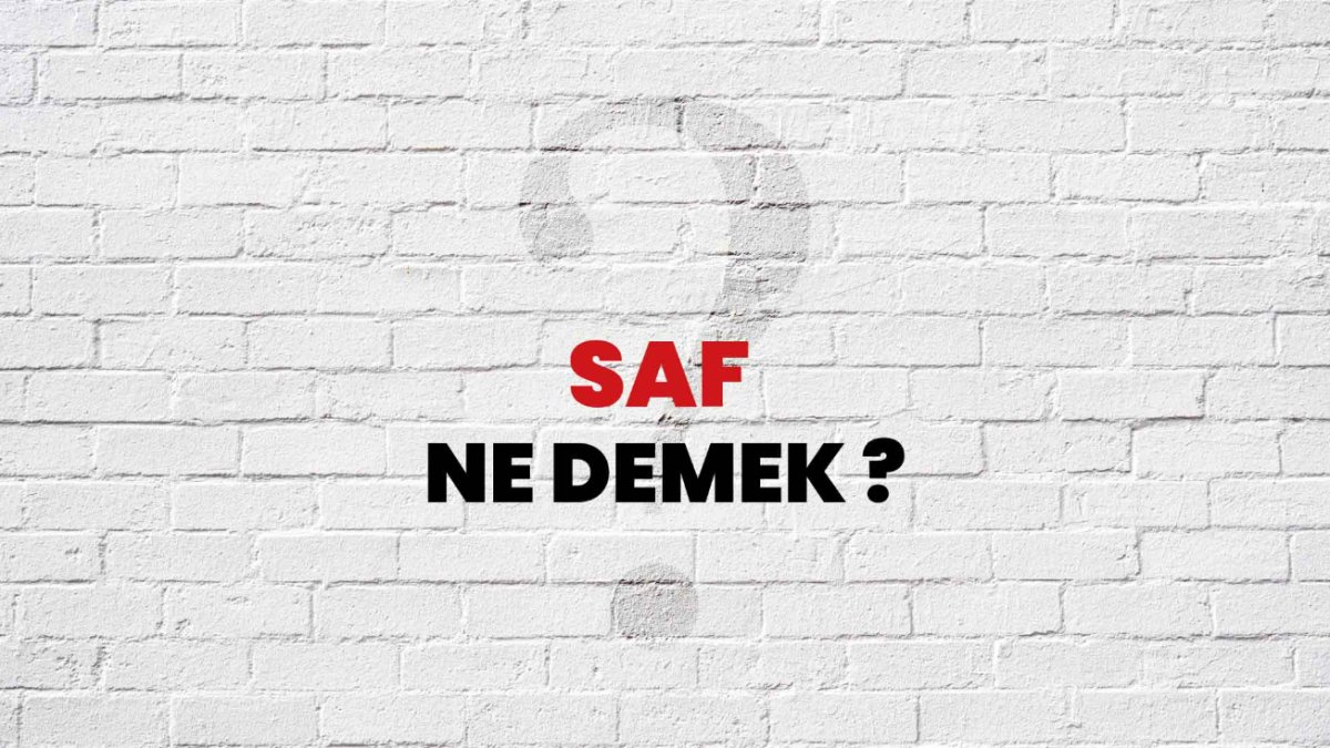 Saf Ne Demek: Temizlik ve Netlik Üzerine Bir Bakış