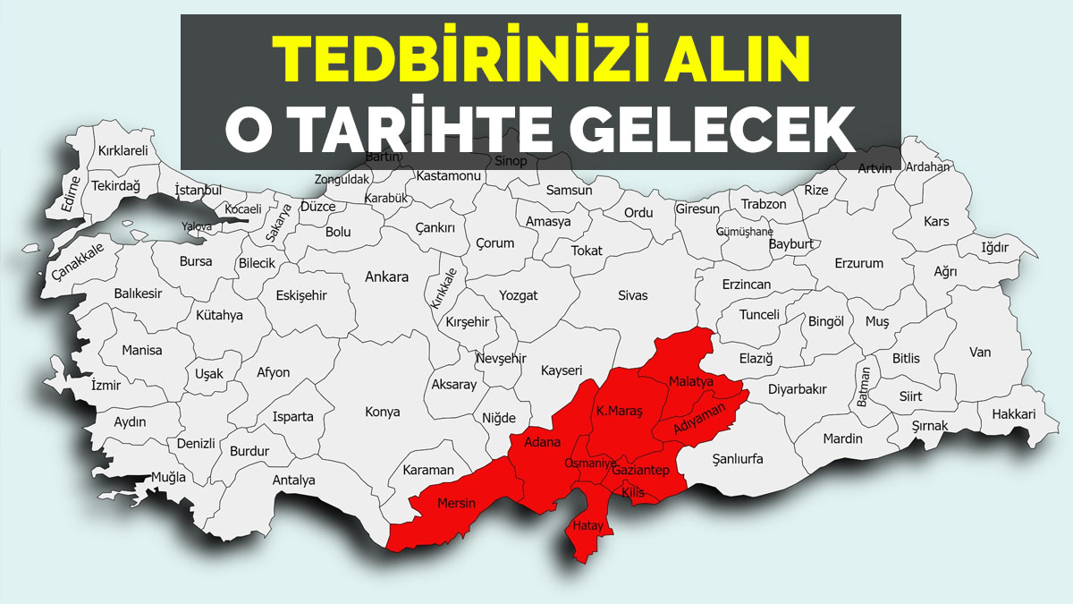O tarihlere kadar önleminizi alın! Meteoroloji, "Çok dikkat etmeli..." diye paylaştı: Adana, Mersin, Hatay, Kahramanmaraş