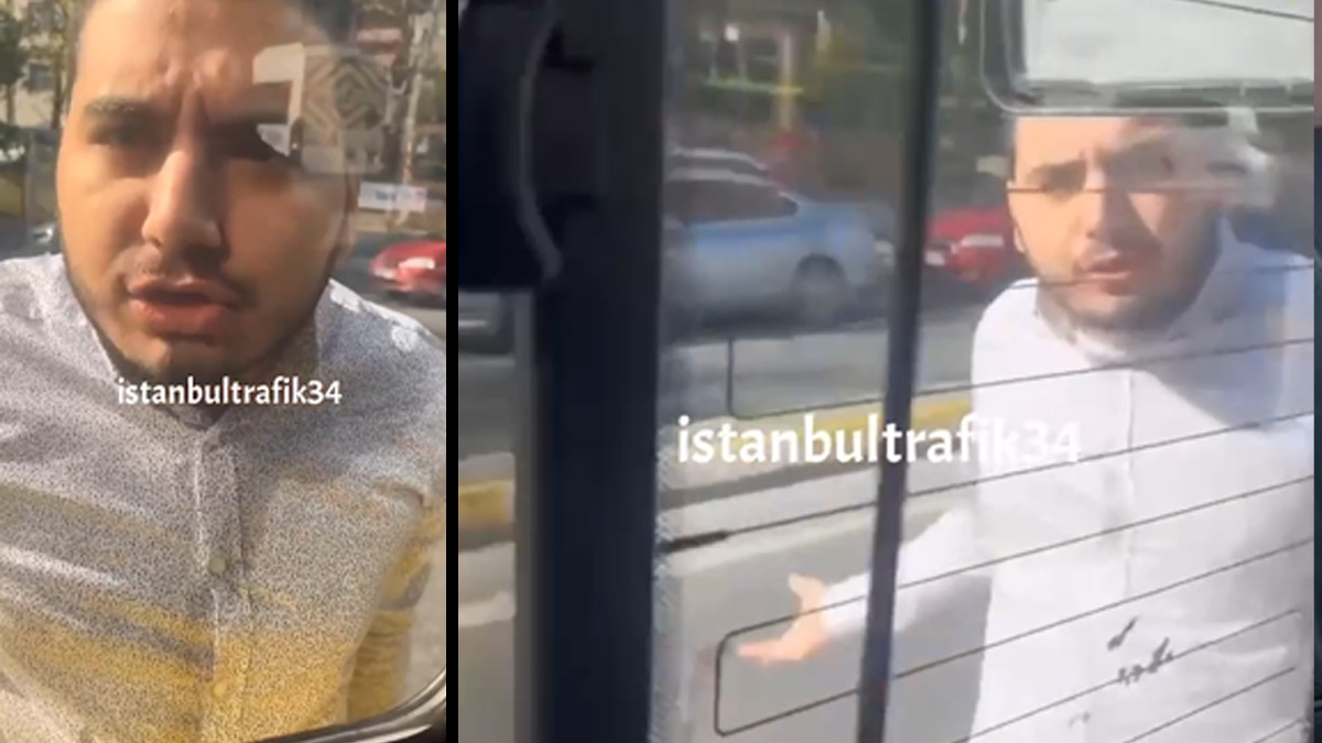 Yolcular isyan etti! Trafik magandası otobüsün önünü kesti