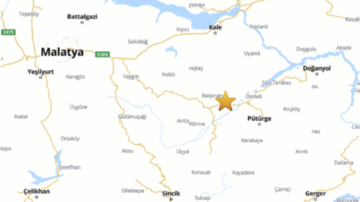Malatya'da 4.5 büyüklüğünde deprem