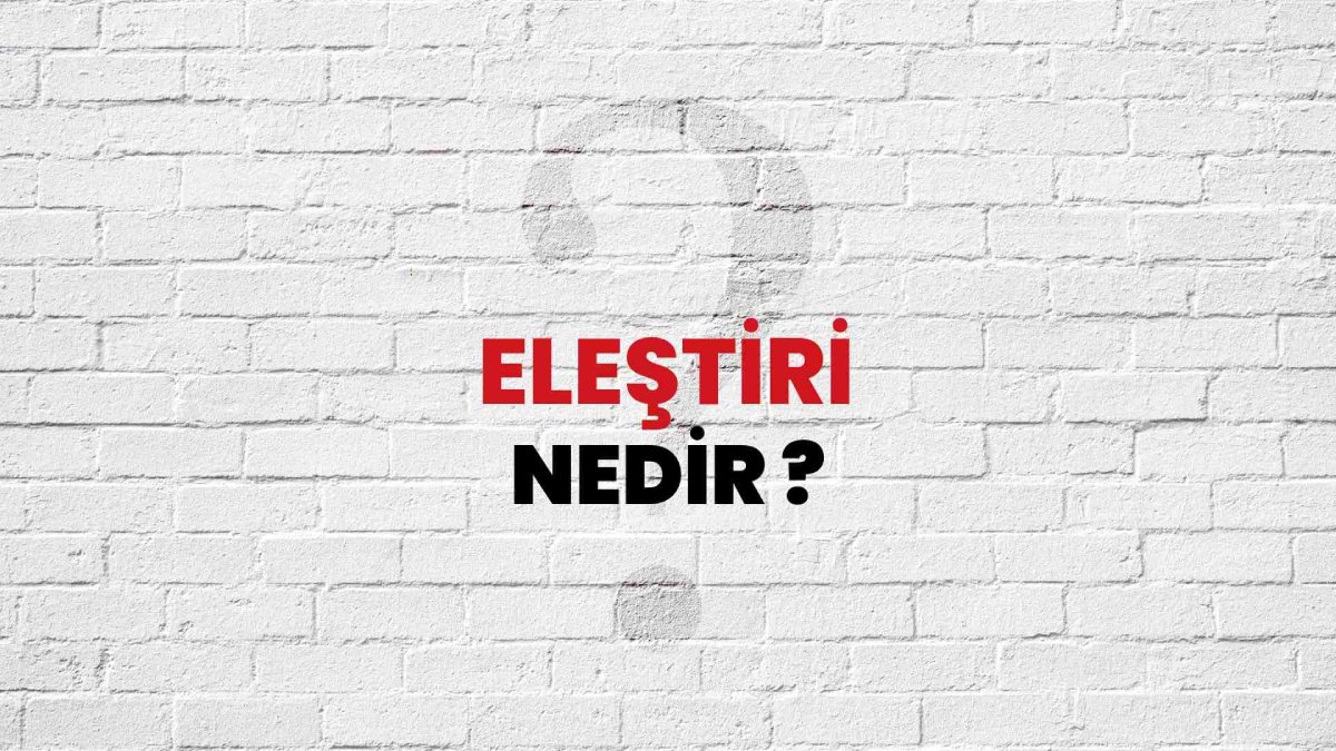 Eleştiri nedir?