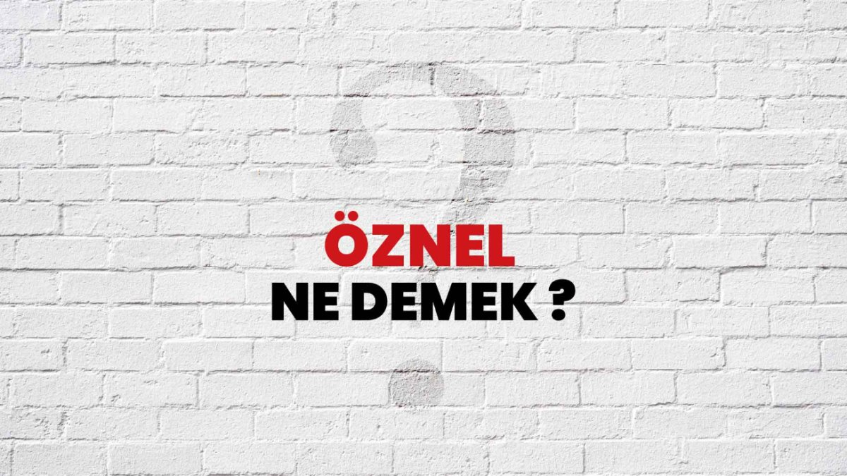 Öznel Ne Demek: Anlamı ve Kullanımı