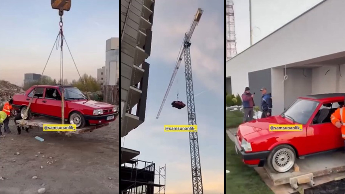 Böylesi görülmedi! İş adamı modifiye aracını evine soktu