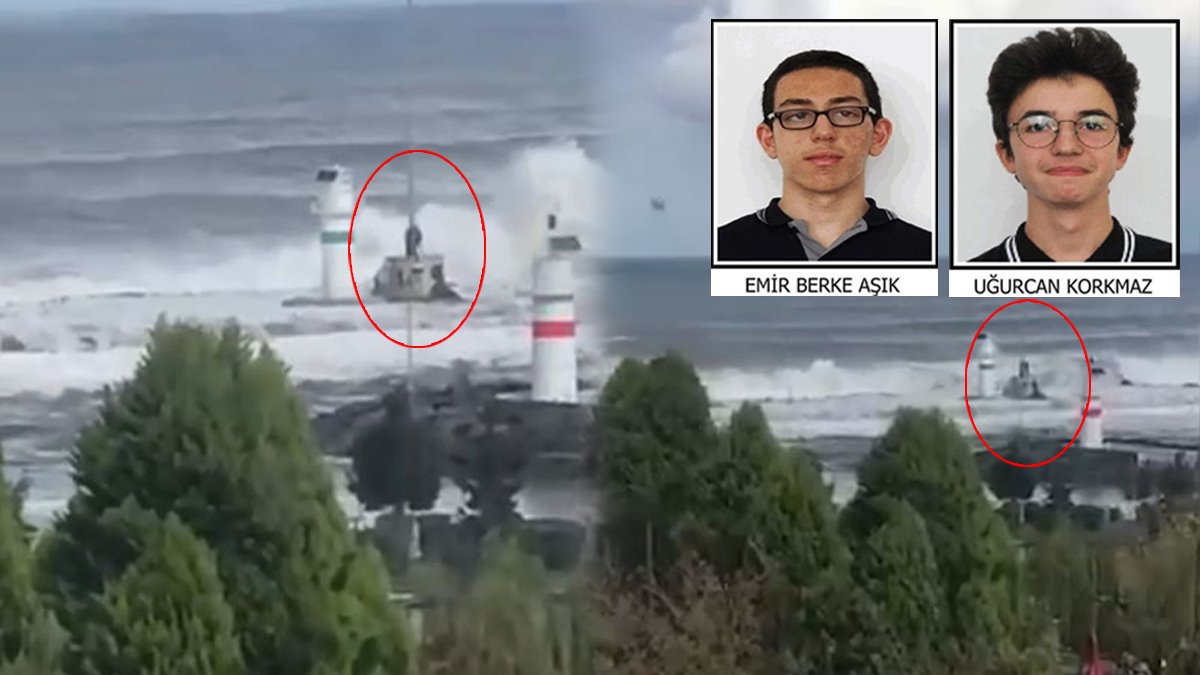 İki genç dalgalara kapılıp kaybolmuştu: Fotoğraf çektikleri son anları ortaya çıktı