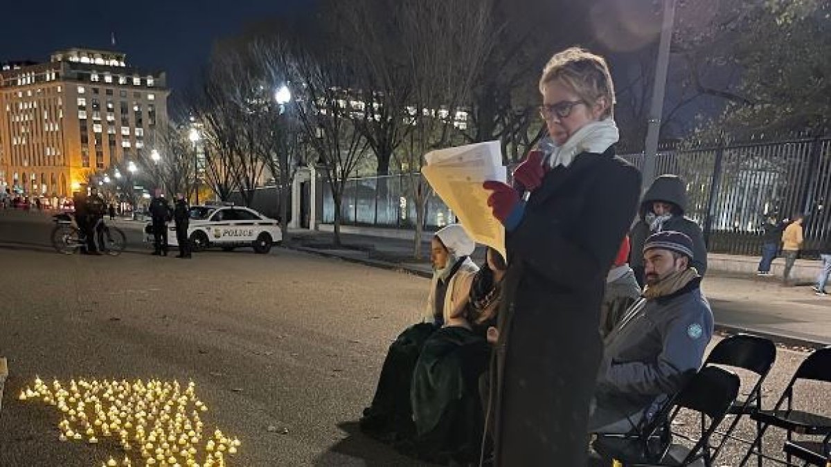 Hollywood yıldızı Cyntia Nixon'dan Beyaz Saray önündeki Gazze eylemine destek