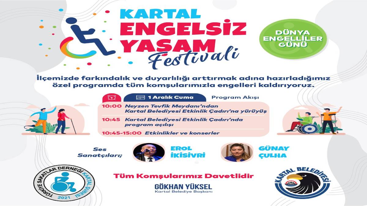 Kartal Belediyes’nden ‘Engelsiz Yaşam Festivali’