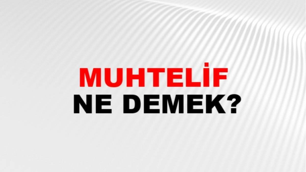 Muhtelif Ne Demek: Farklılık ve Çeşitlilik Kavramları