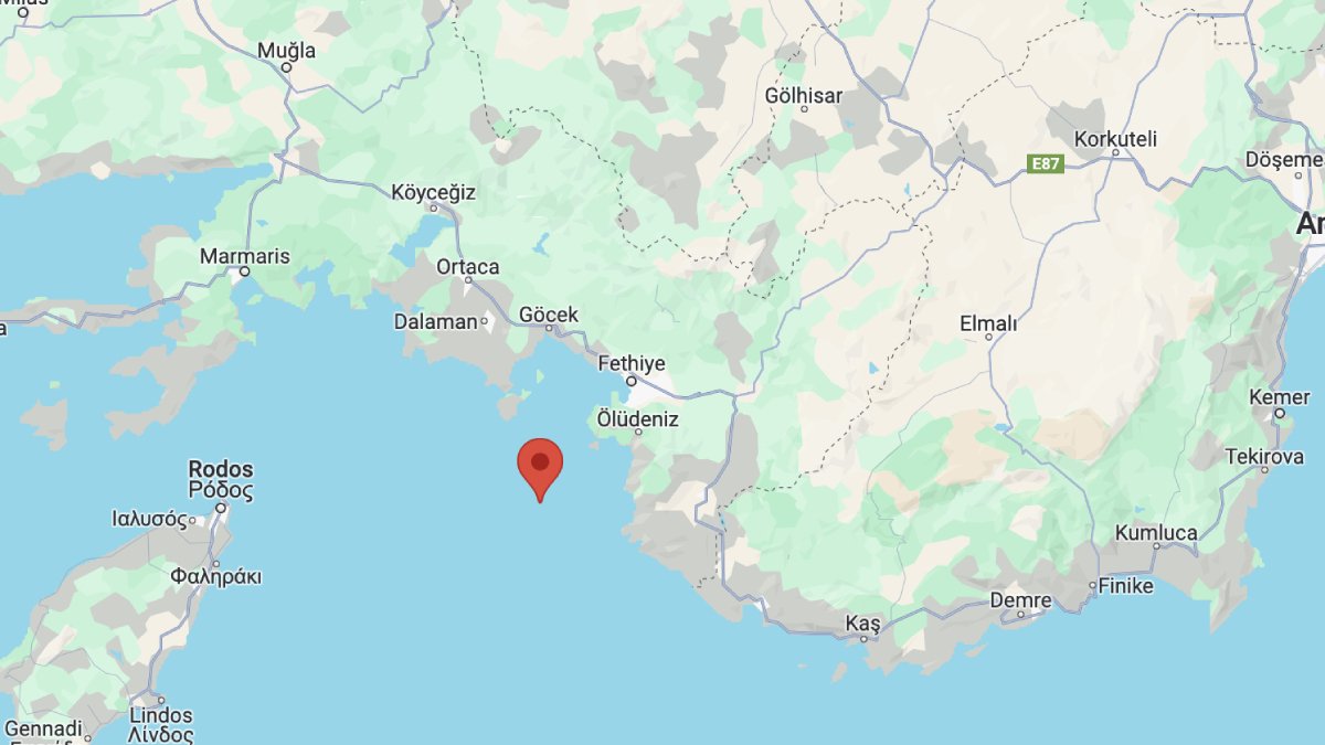 Muğla açıklarında deprem I Son depremler