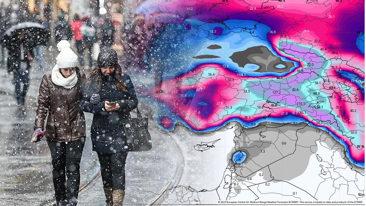 46 günlük kar yağışı haritası da geldi! Türkiye bembeyaz olacak... 50 senaryonun tamamı aynı sonucu verdi