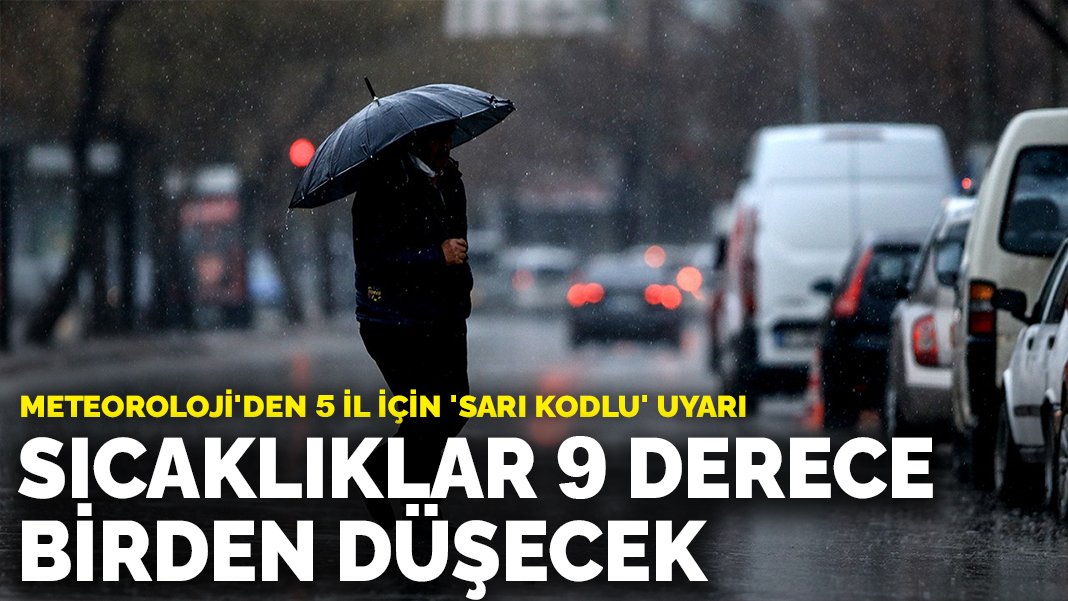 Meteoroloji'den 5 Il Için 'sarı Kodlu' Uyarı: Sıcaklıklar 9 Derece ...