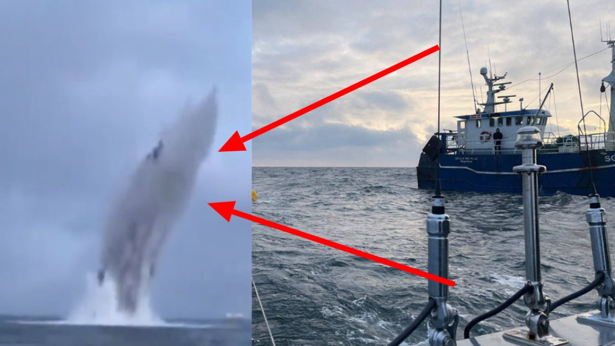 İkinci Dünya Savaşı'ndan kalma bomba bulundu! Balıkçının ağına takıldı! O bomba işte böyle imha edildi: Saniye saniye kaydedildi