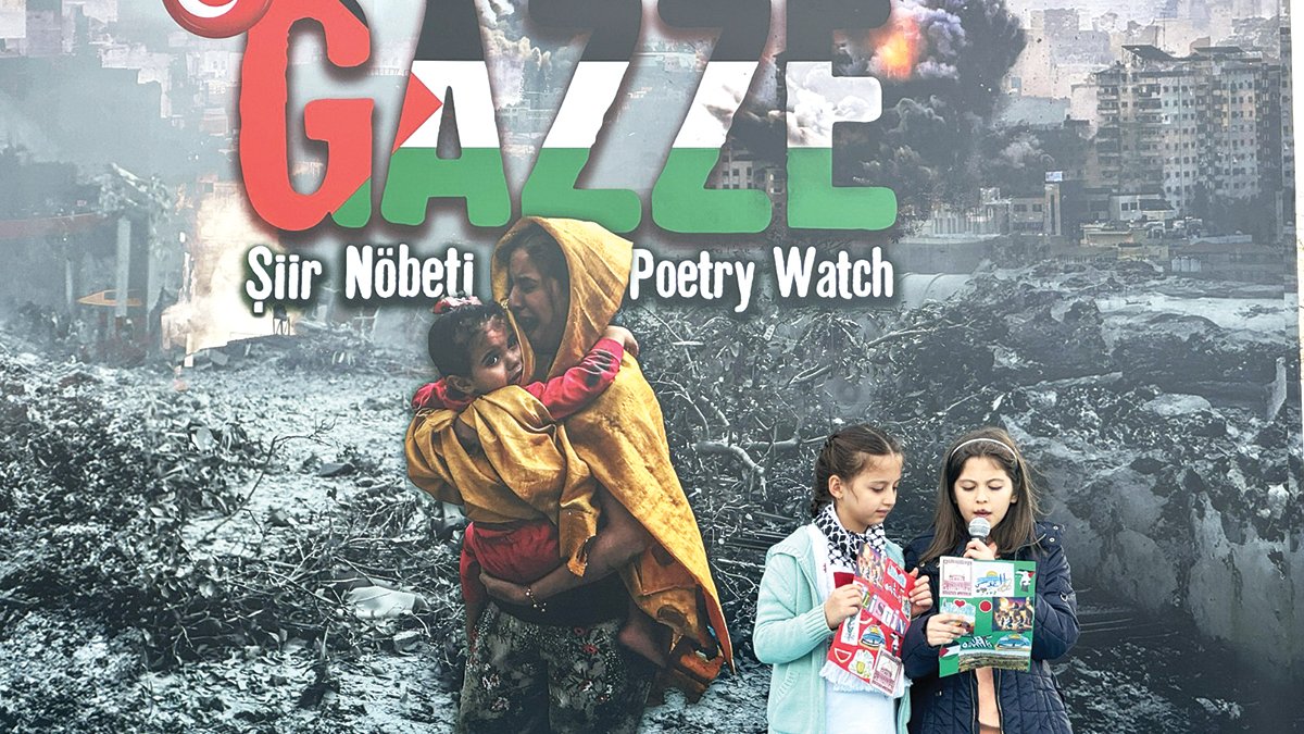 Gazzeli çocukların çığlığı şiirlerle yankılandı