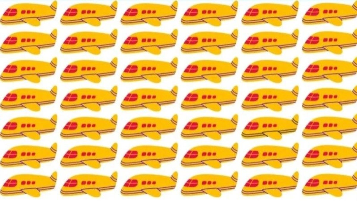 Resimdeki farklı uçağı sadece zehir gibi beyne sahip olanlar buluyor! 11 saniyede bulanların IQ'su 130 çıkıyor