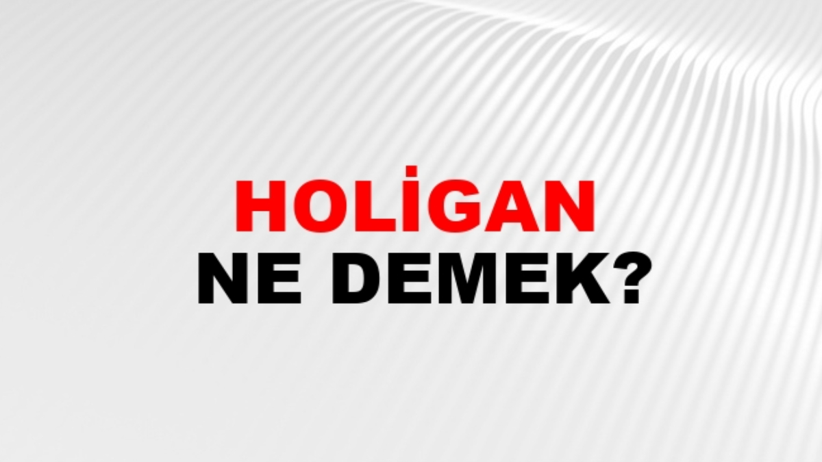 Holigan ne demek?