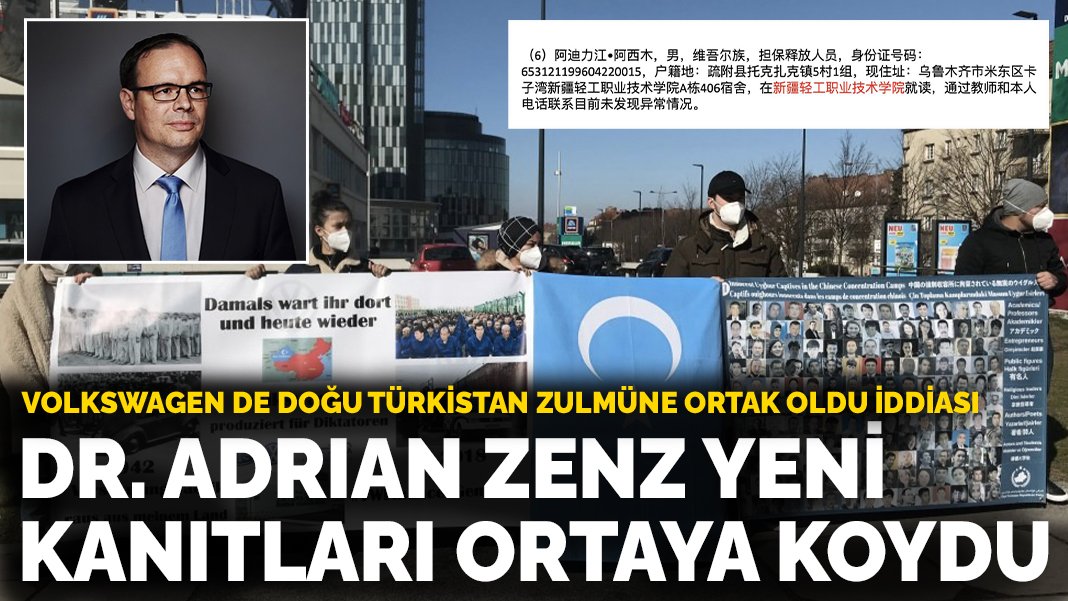 Dr. Adrian Zenz'den Volkswagen de Doğu Türkistan zulmüne ortak oldu iddiası