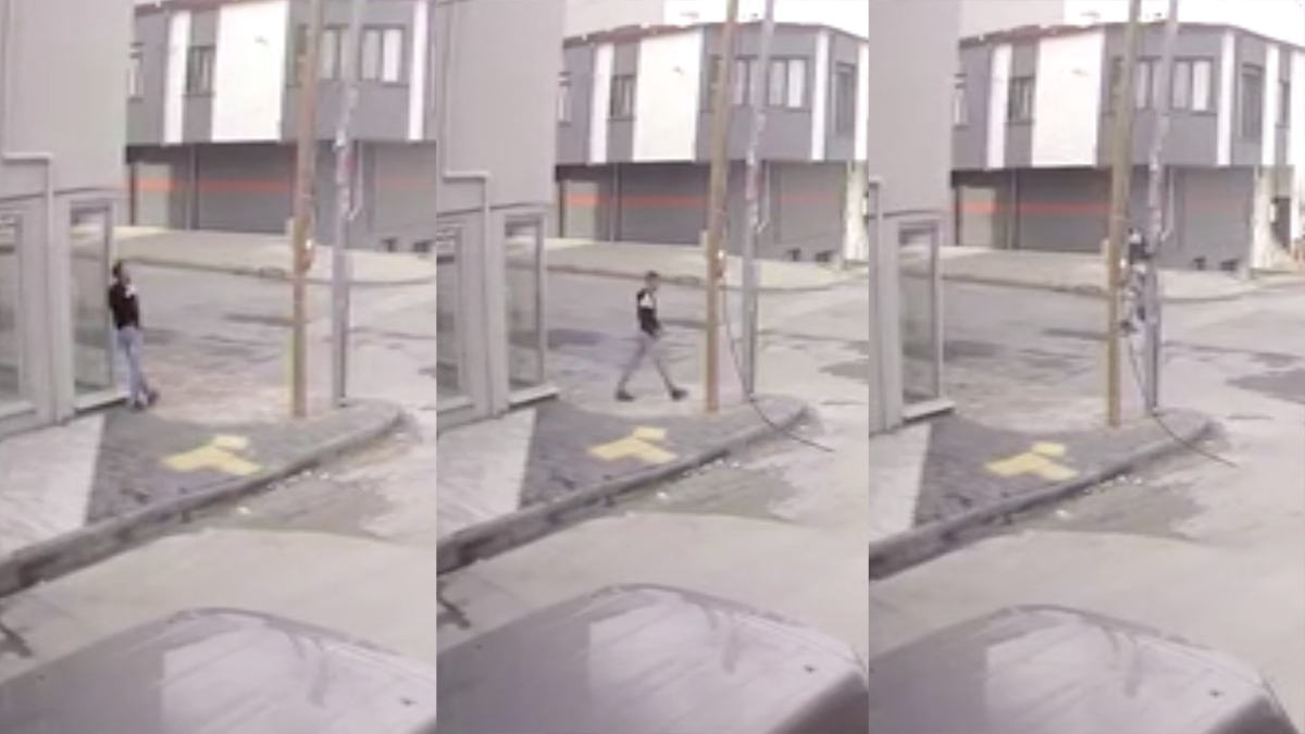 Güpegündüz sokak ortasında hırsızlık: 5 metrelik kabloyu söküp aldı