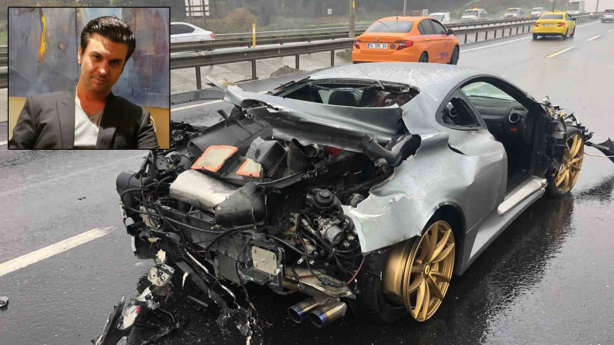 İş insanı Sinan Urfalı kaza yaptı! Perte dönen araçtan yara almadan çıktı