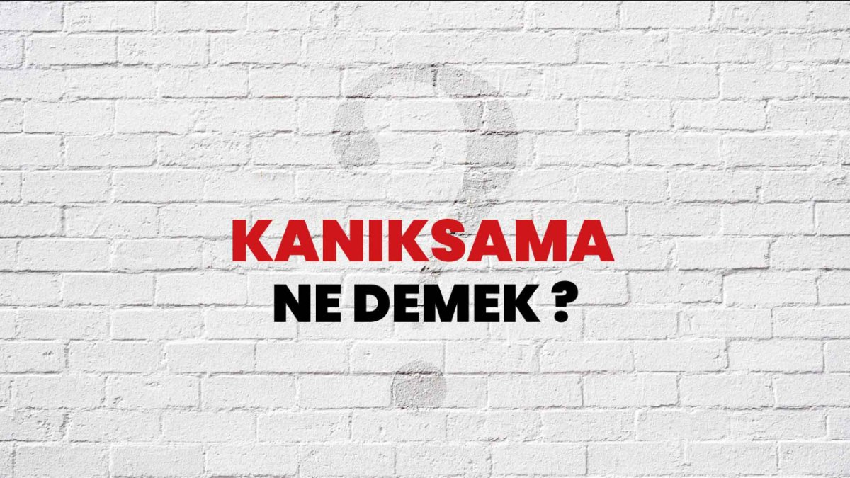 Kan ksama Ne Demek Kan ksama Ne Demek