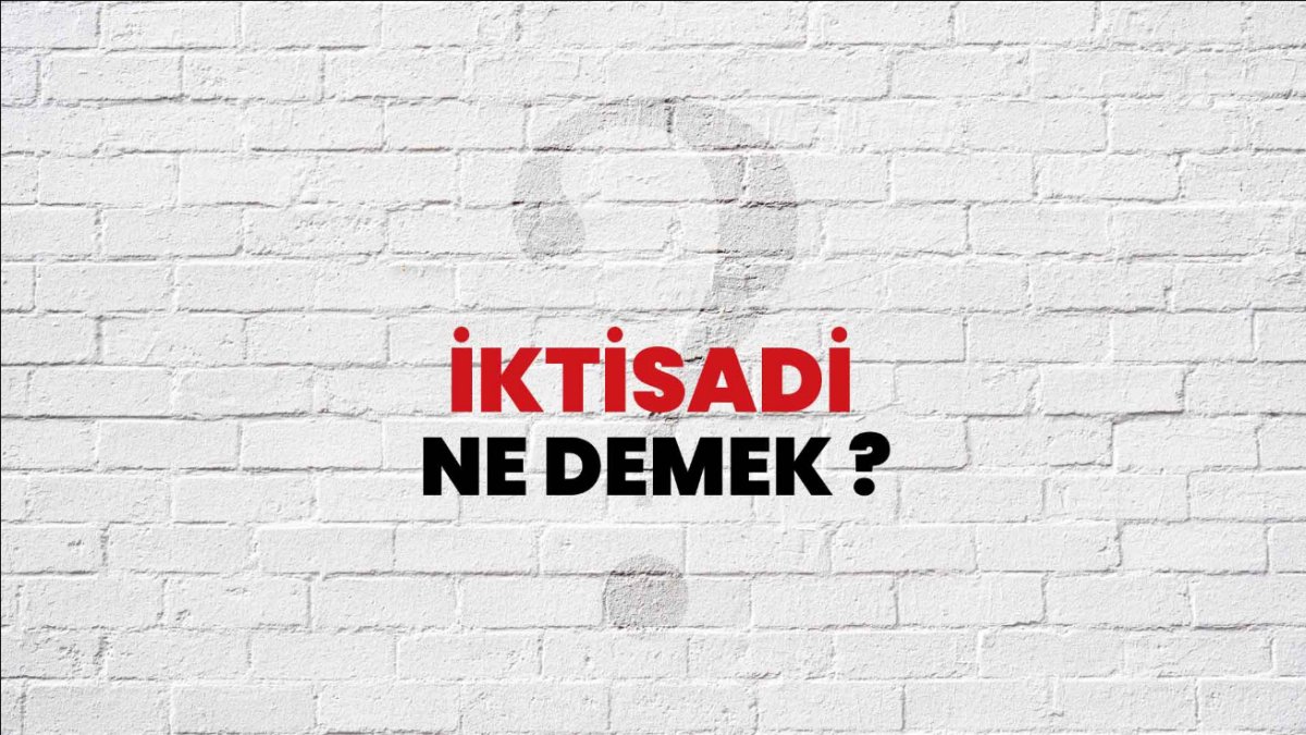 İktisadi Ne Demek? - Türkçe Ekonomi Terimi Açıklamaları