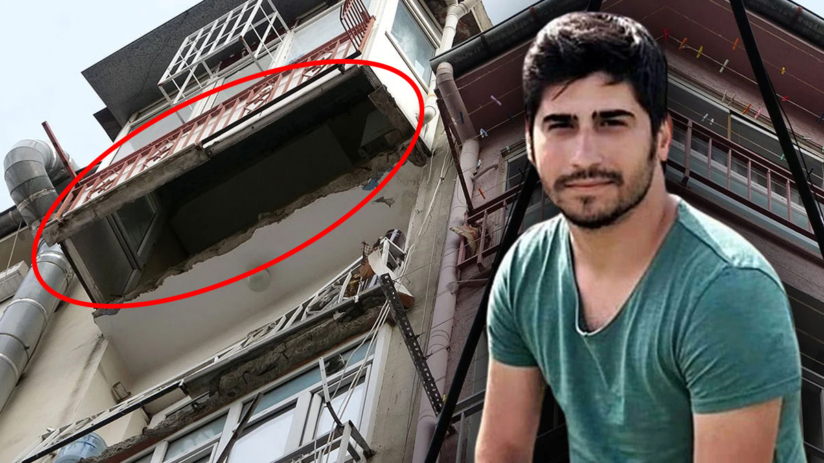 Hava almak için çıktığı balkon hayatının sonu oldu! Sert rüzgara dayanamadı, yerle bir oldu