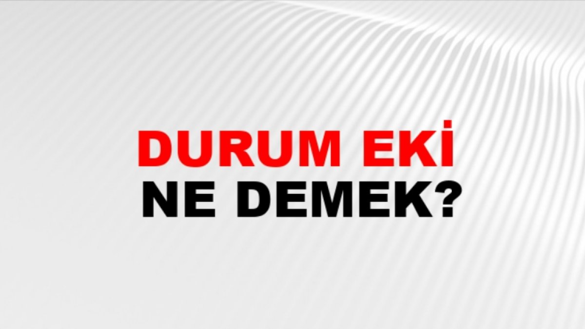 Durum Eki Nedir: Türk Dilbilgisinin Önemli Unsurlarından Biri