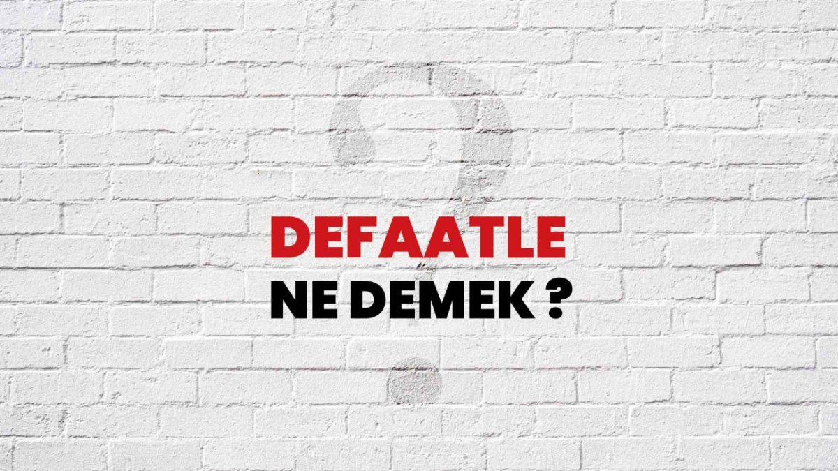 Defaatle Ne Demek? - Anlamı ve Kullanım Alanları