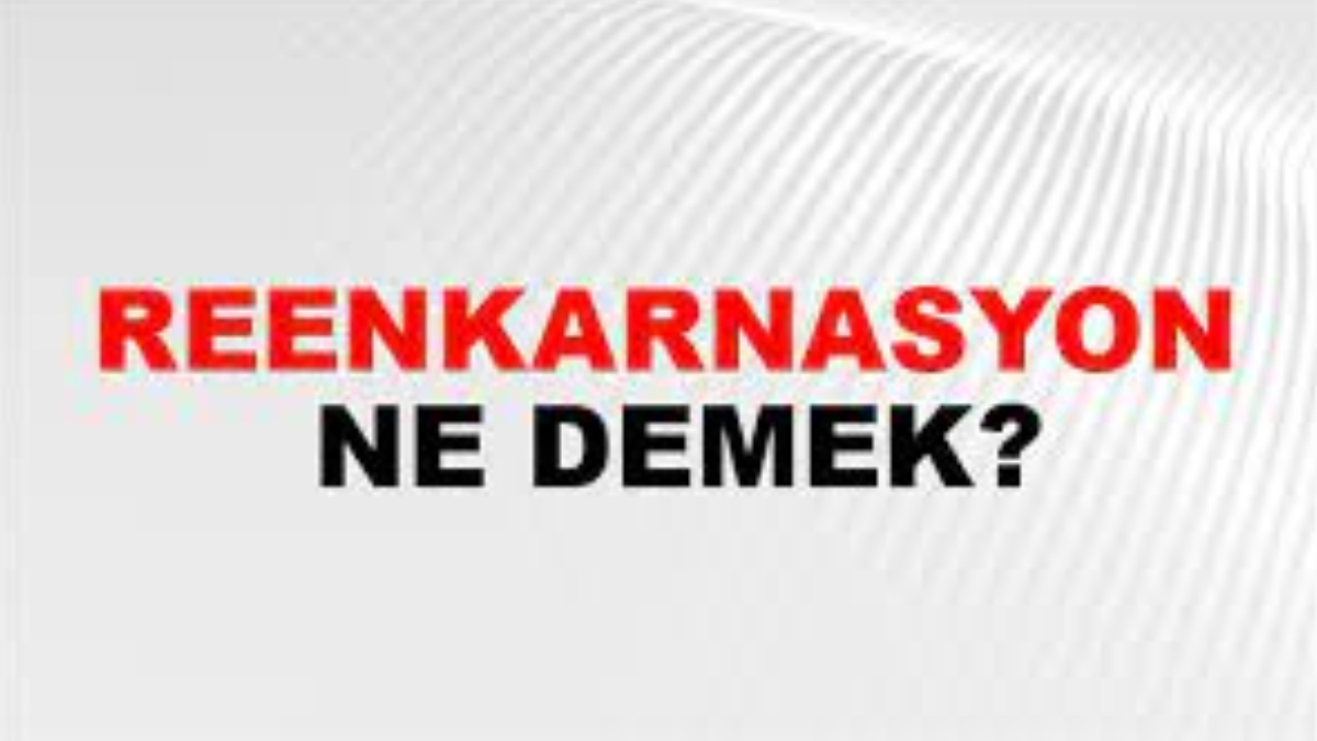 Reenkarnasyon ne demek?