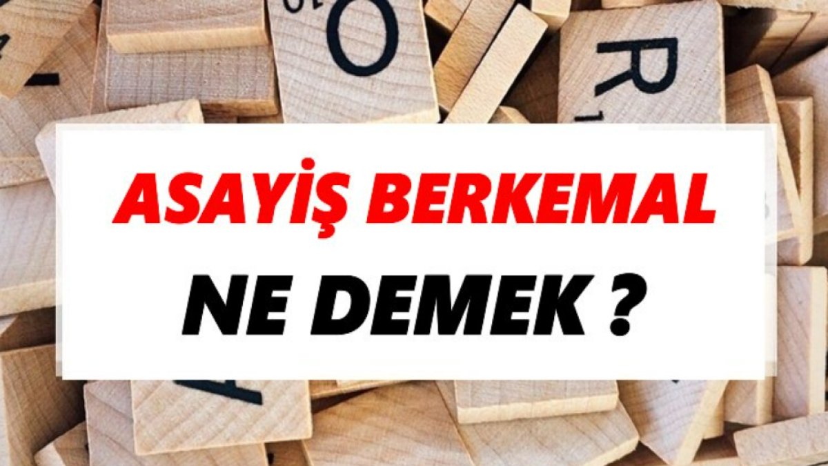 Asayiş Berkemal Ne Demek: Türk Dilinde Bir Dil Deyimi
