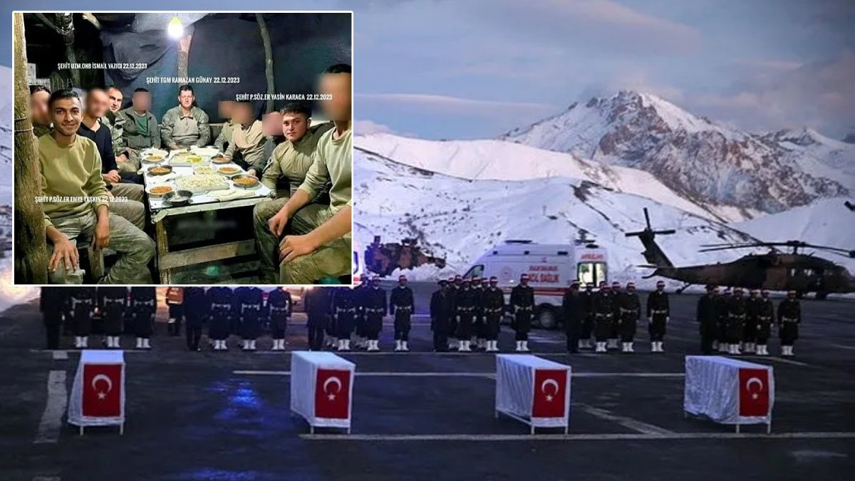 En acı hatıra... 4 şehitin aynı sofradaki son yemeği ortaya çıktı