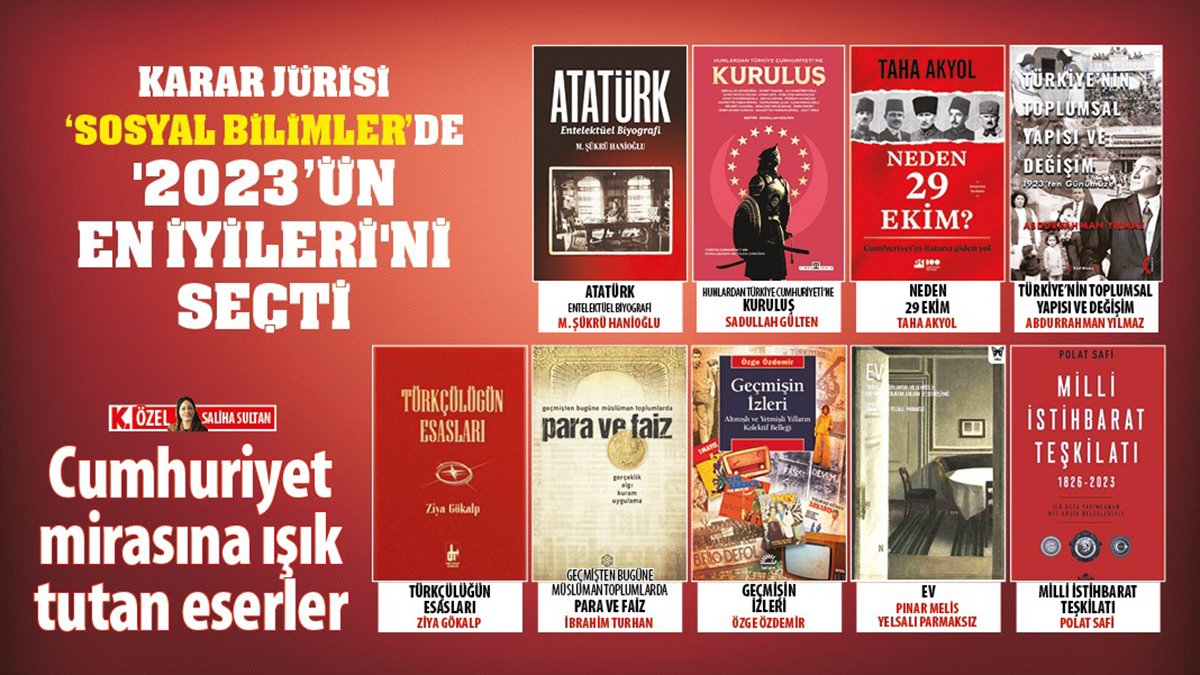 KARAR jürisi ‘Sosyal Bilimler’de 2023’ün en iyileri’ni seçti: Cumhuriyet mirasına ışık tutan eserler