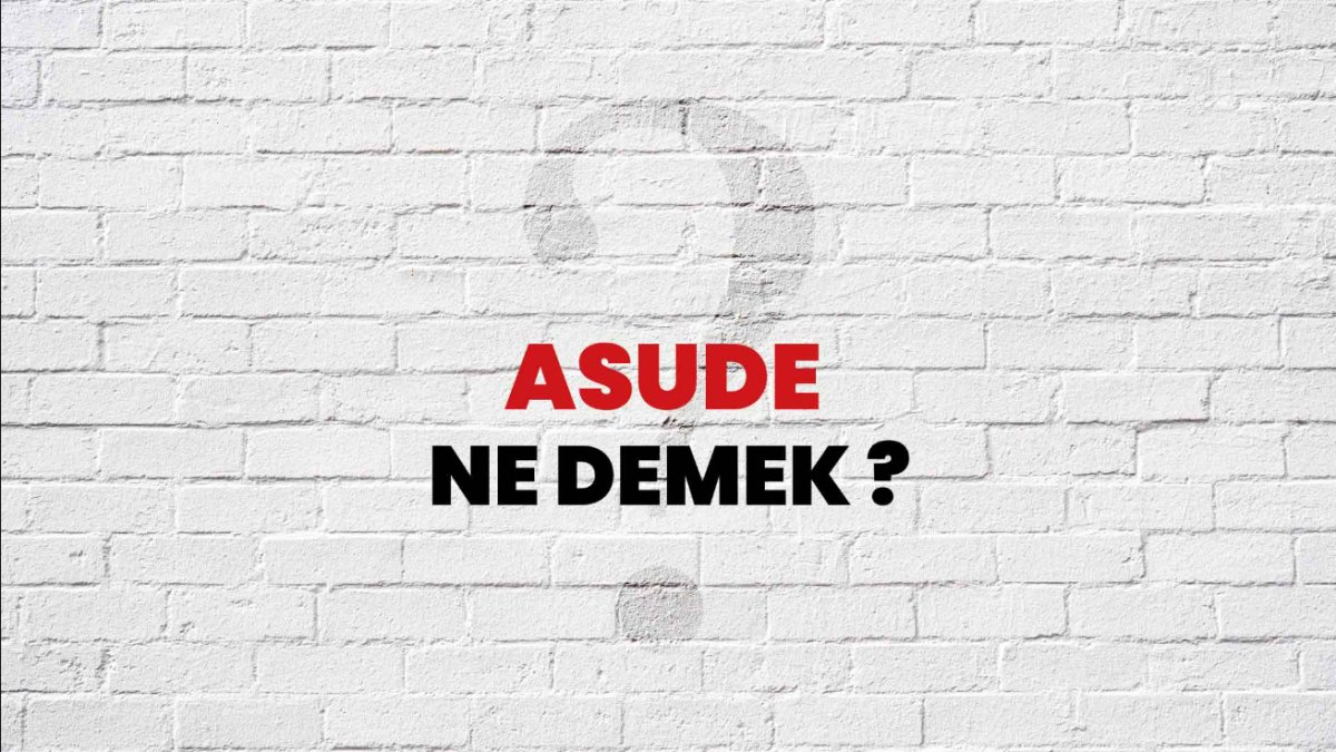 Asude Ne Demek: Türk Dilinde Gizemli Bir İsim