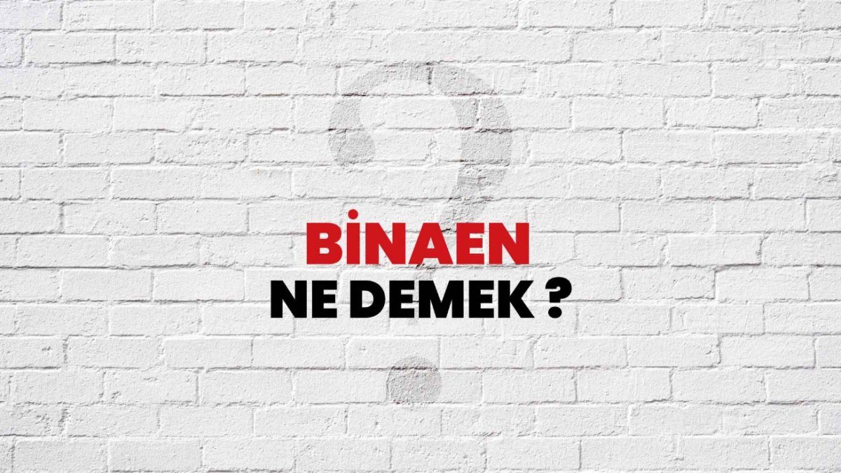Binaen Ne Demek?
