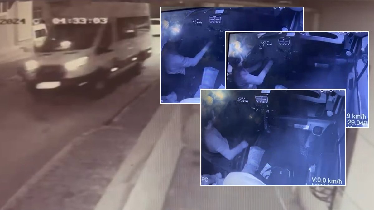 Okul servisinin kaçırıldığı anın görüntüleri ortaya çıktı: Korkmayın, araç lazım
