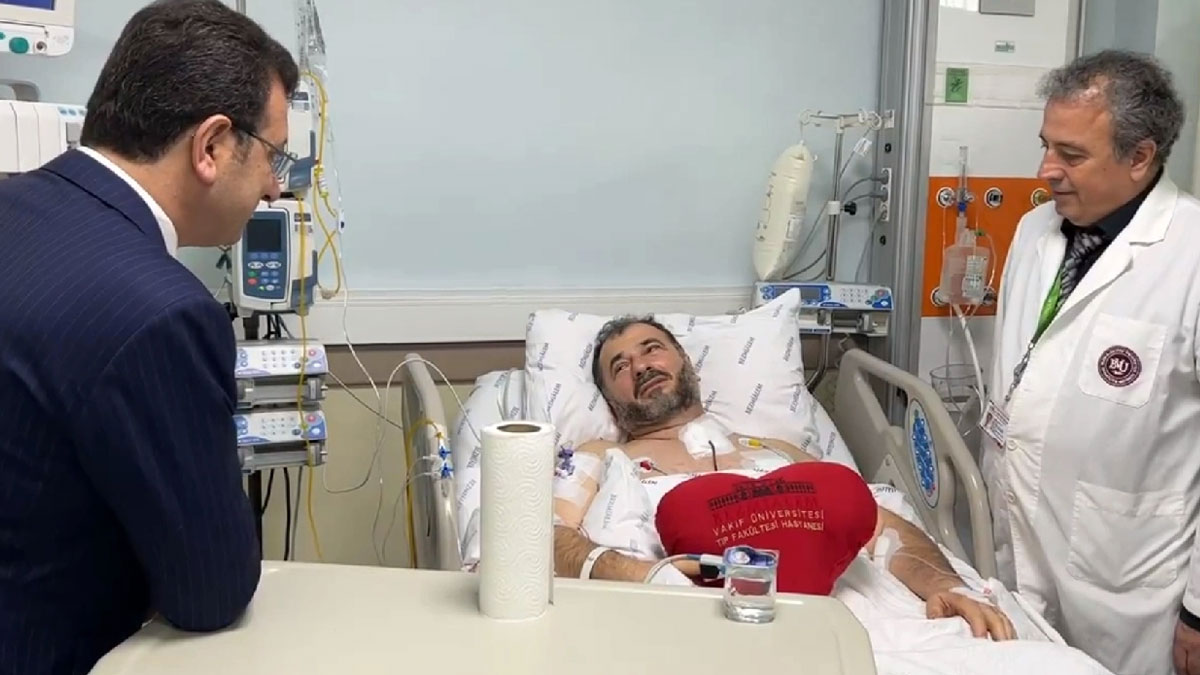 İmamoğlu'ndan saldırıya uğrayan imama ziyaret