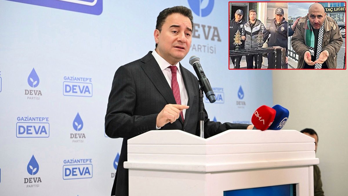 Babacan'dan 'tevhid' bayrağı taşıyan kişiye yumruklu saldırıya tepki