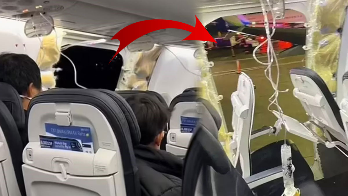 Uçağın kapısı havadayken patladı: Panik anları kamerada! Kopup giden kapı bakın nerede bulundu...