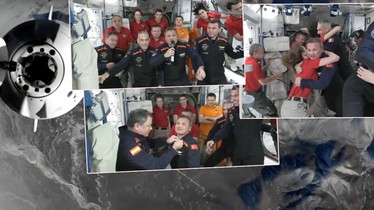 Gezeravcı Uzay İstasyonu'nda! Uzayda tarihi buluşma